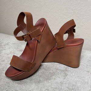 ALTER’D STATE • Wedge Sandals • Serah • Cognac Brown • Open Toe • Women’s Size 9